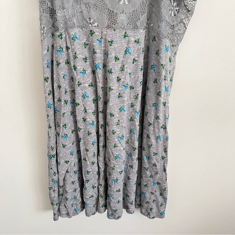 Betsey Johnson Y2K Women’s Babydoll Chemise Lingerie Dress Floral Gray Size M - Picture 9 of 11